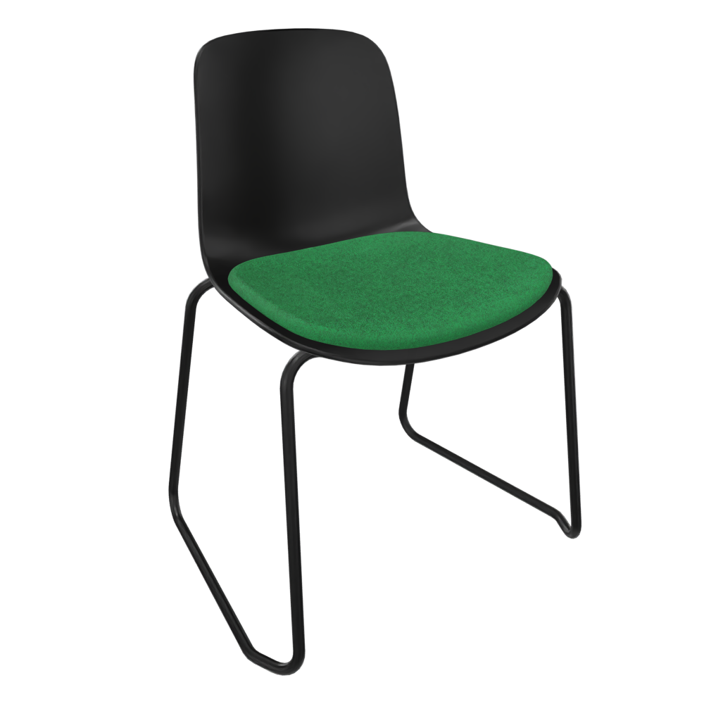 Black Fluxee Sled Base Chair