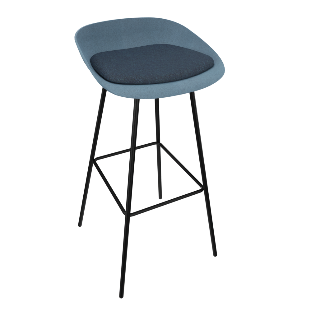 Azure Blue Veeda Metal Stool