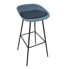 Azure Blue Veeda Metal Stool