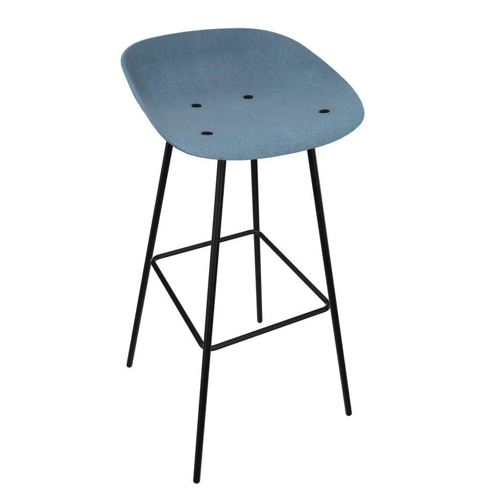 Azure Blue Veeda Metal Stool