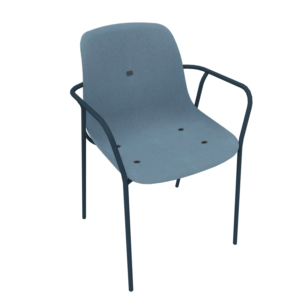 Azure Blue Veeda Fine Armchair