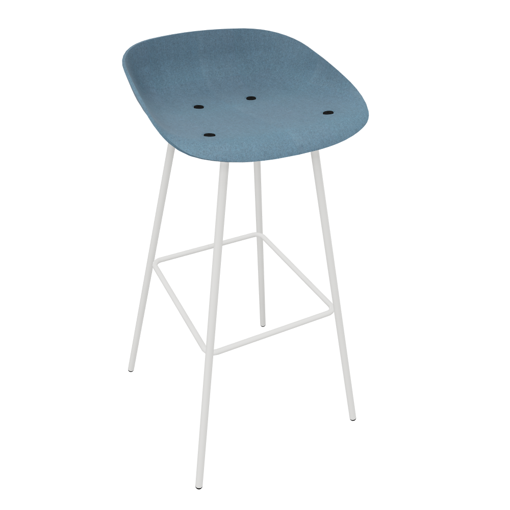 Azure Blue Veeda Metal Stool