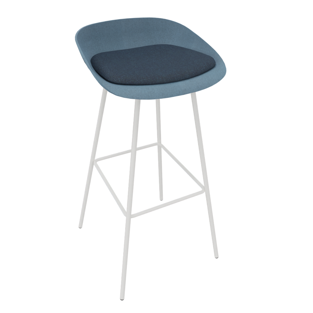 Azure Blue Veeda Metal Stool