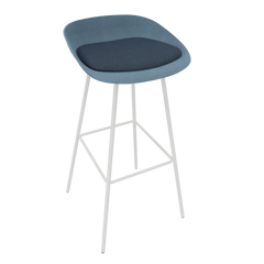 Azure Blue Veeda Metal Stool