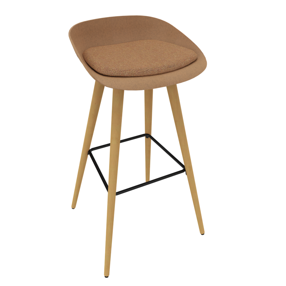 Brown Beige Veeda Wooden Stool