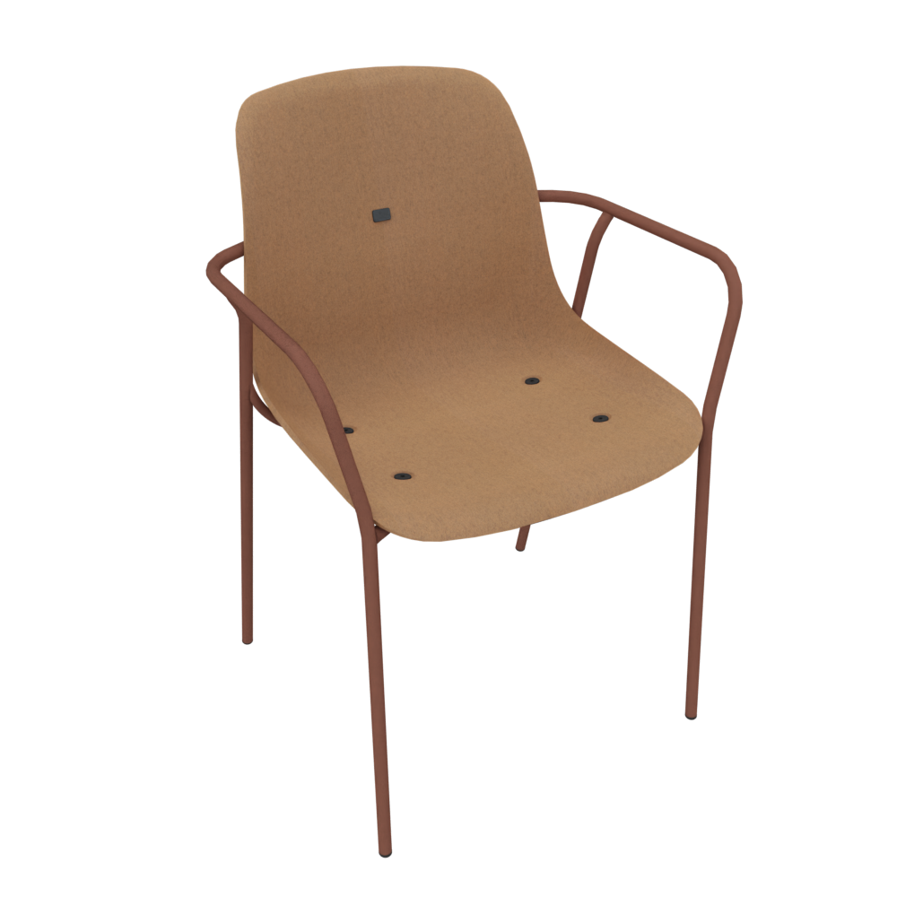 Brown Beige Veeda Fine Armchair