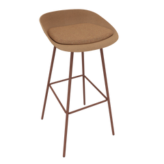 Brown Beige Veeda Metal Stool