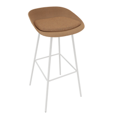 Brown Beige Veeda Metal Stool