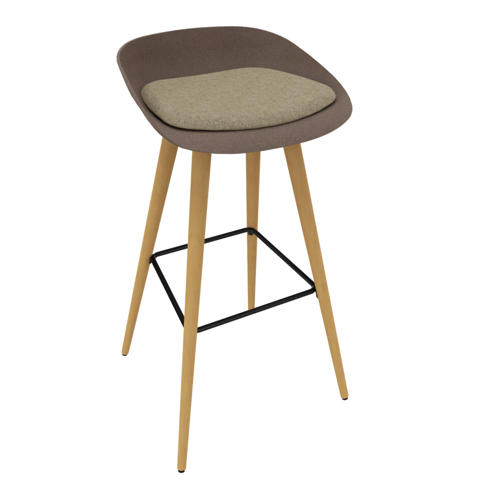 Pale Brown Veeda Wooden Stool