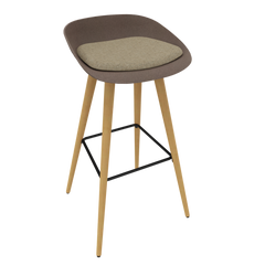 Pale Brown Veeda Wooden Stool