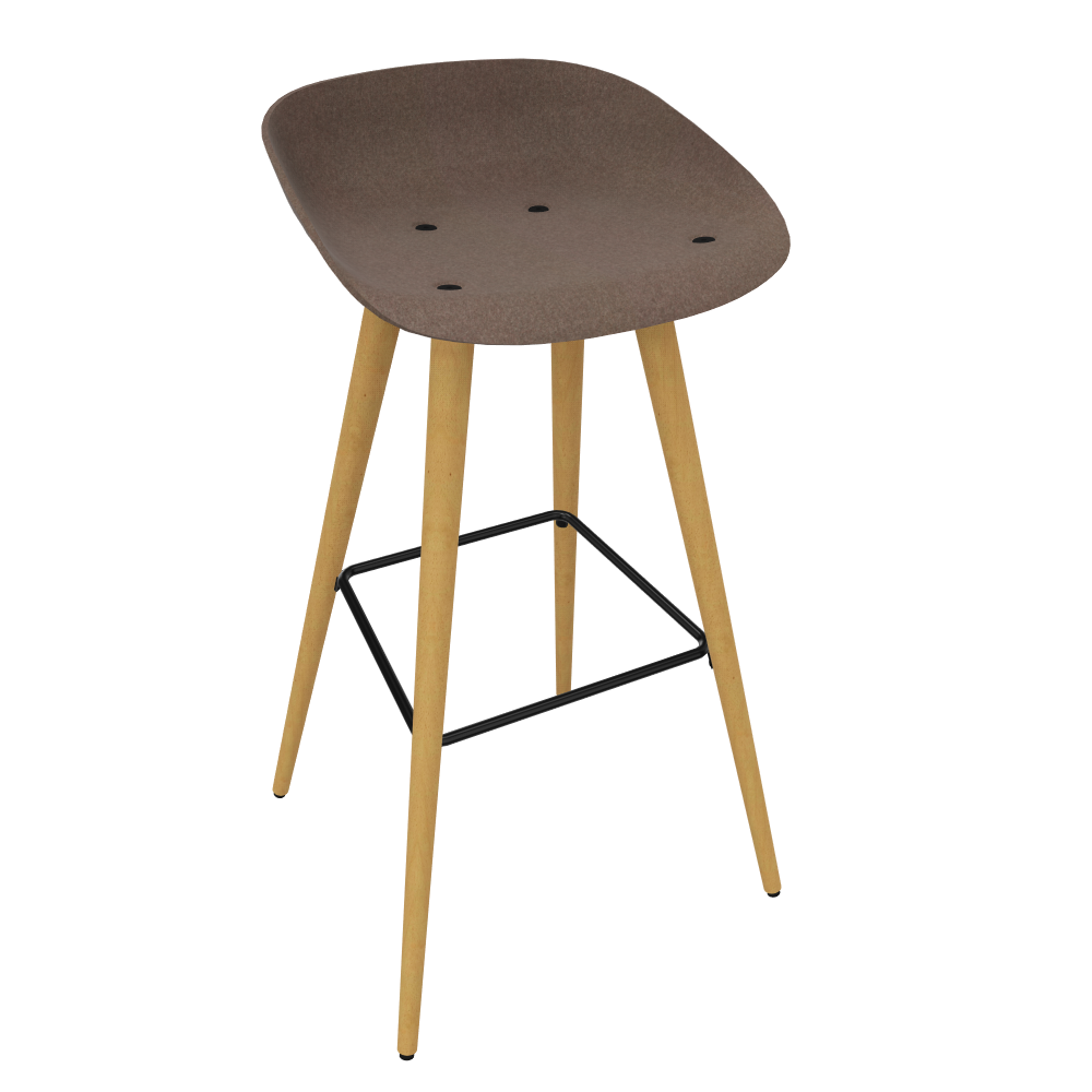 Pale Brown Veeda Wooden Stool