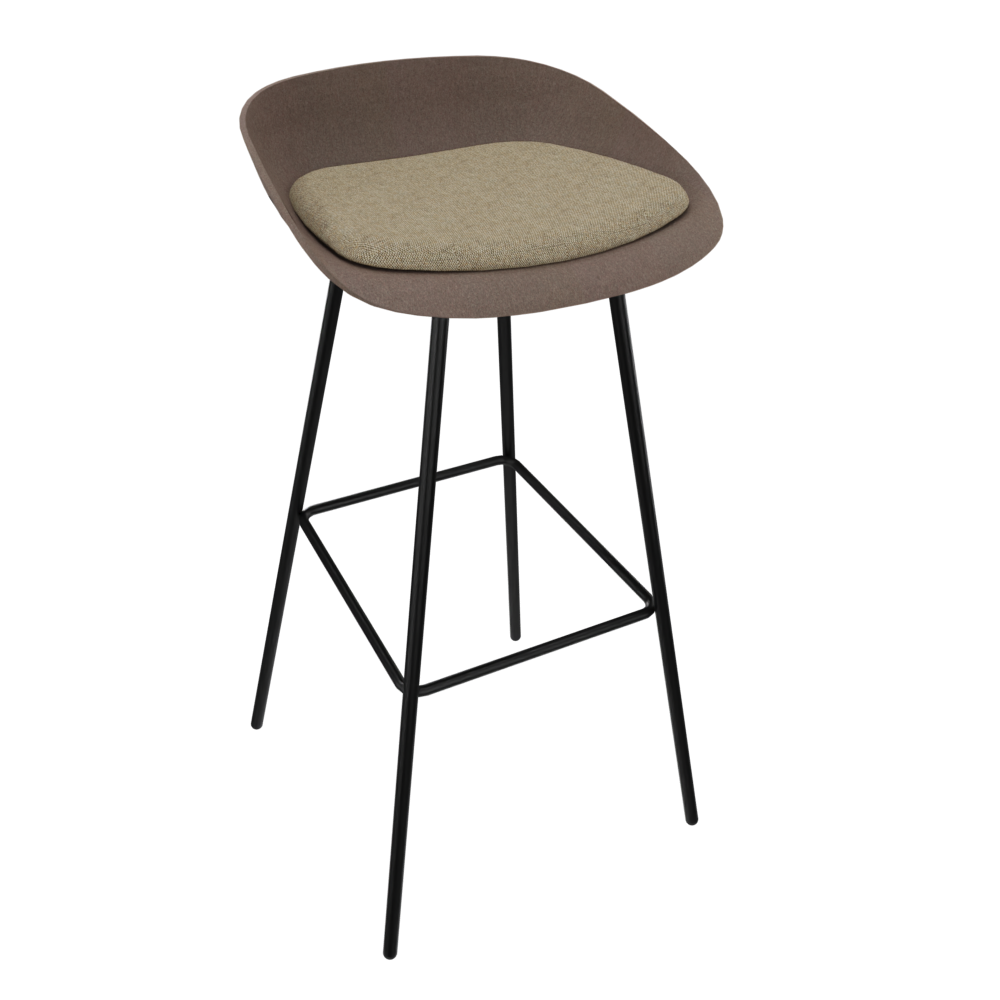 Pale Brown Veeda Metal Stool