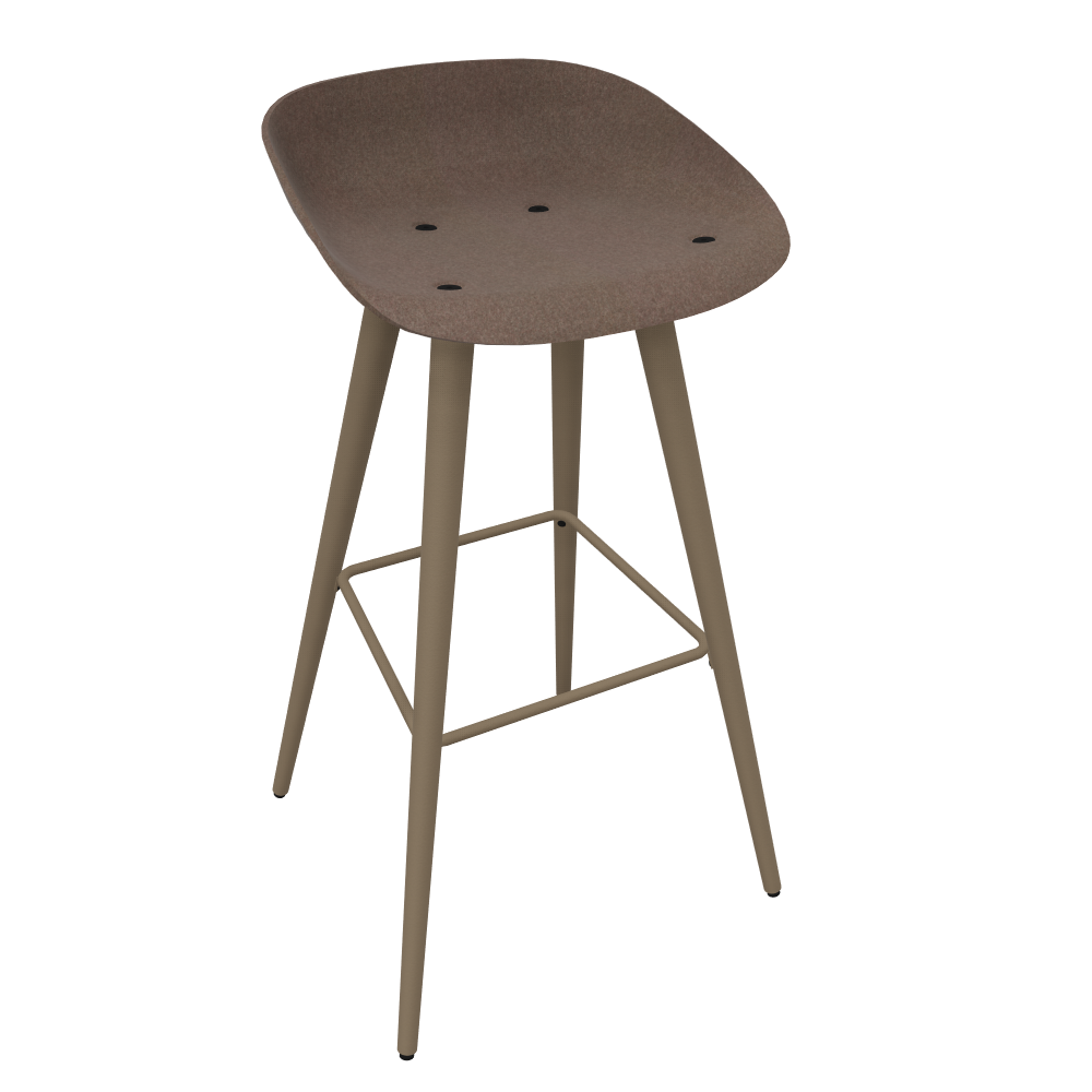 Pale Brown Veeda Wooden Stool