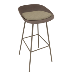 Pale Brown Veeda Metal Stool