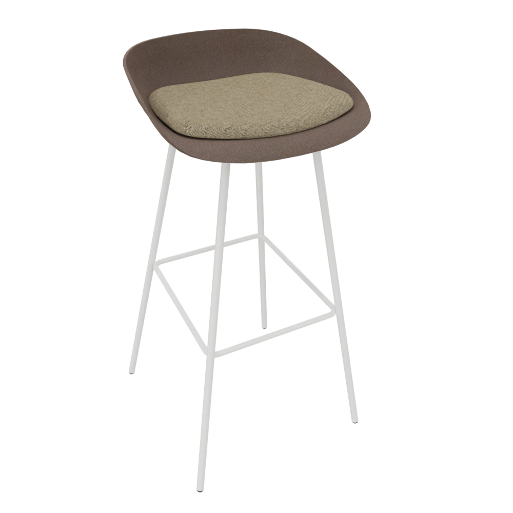 Pale Brown Veeda Metal Stool