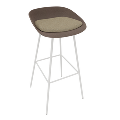 Pale Brown Veeda Metal Stool