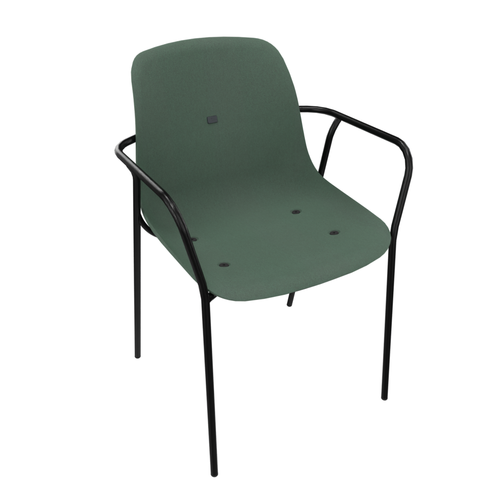 Pine Dark Green Veeda Fine Armchair