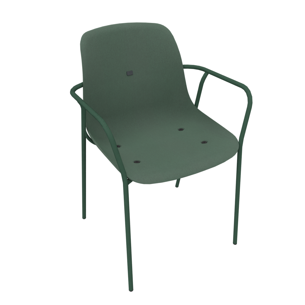 Pine Dark Green Veeda Fine Armchair