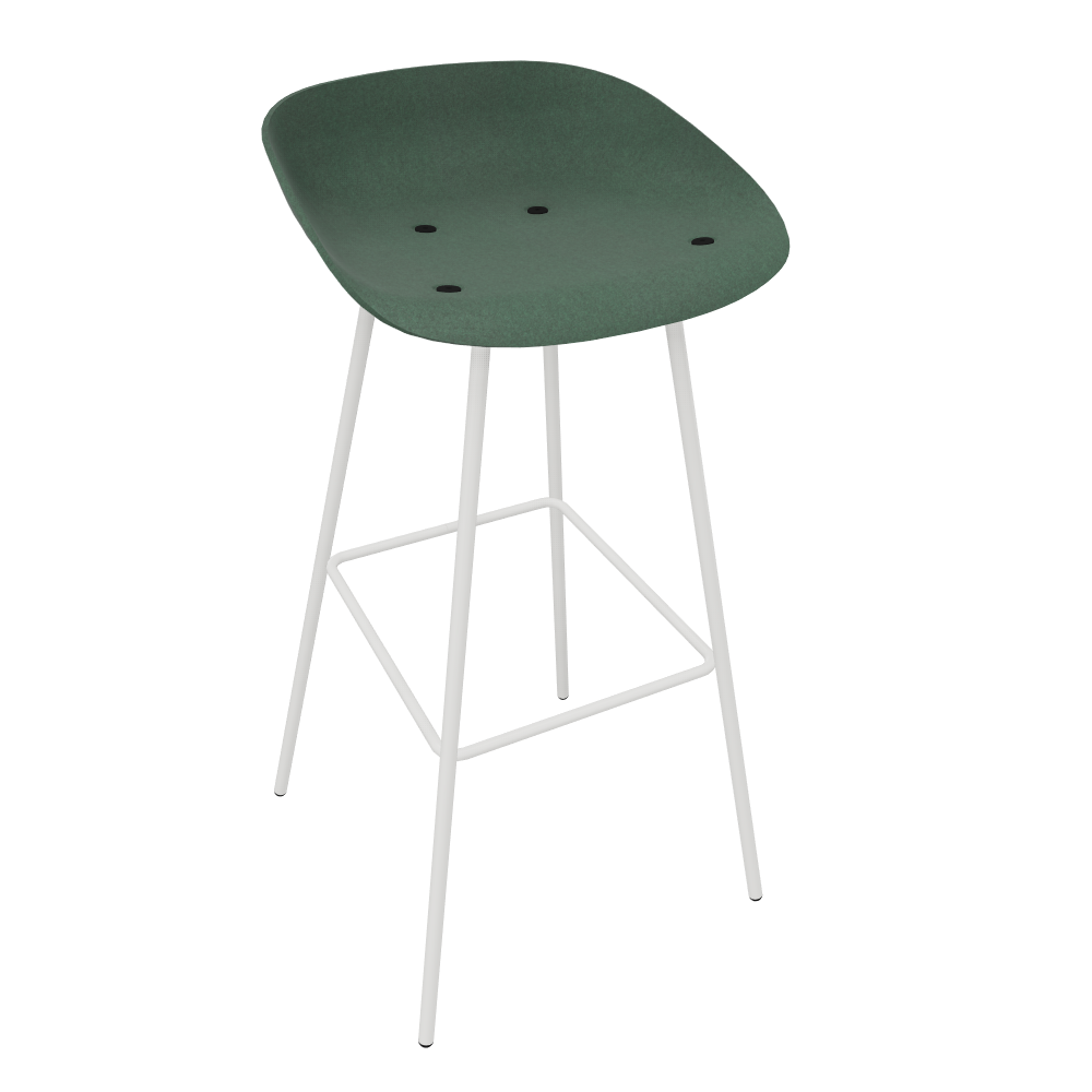 Pine Dark Green Veeda Metal Stool