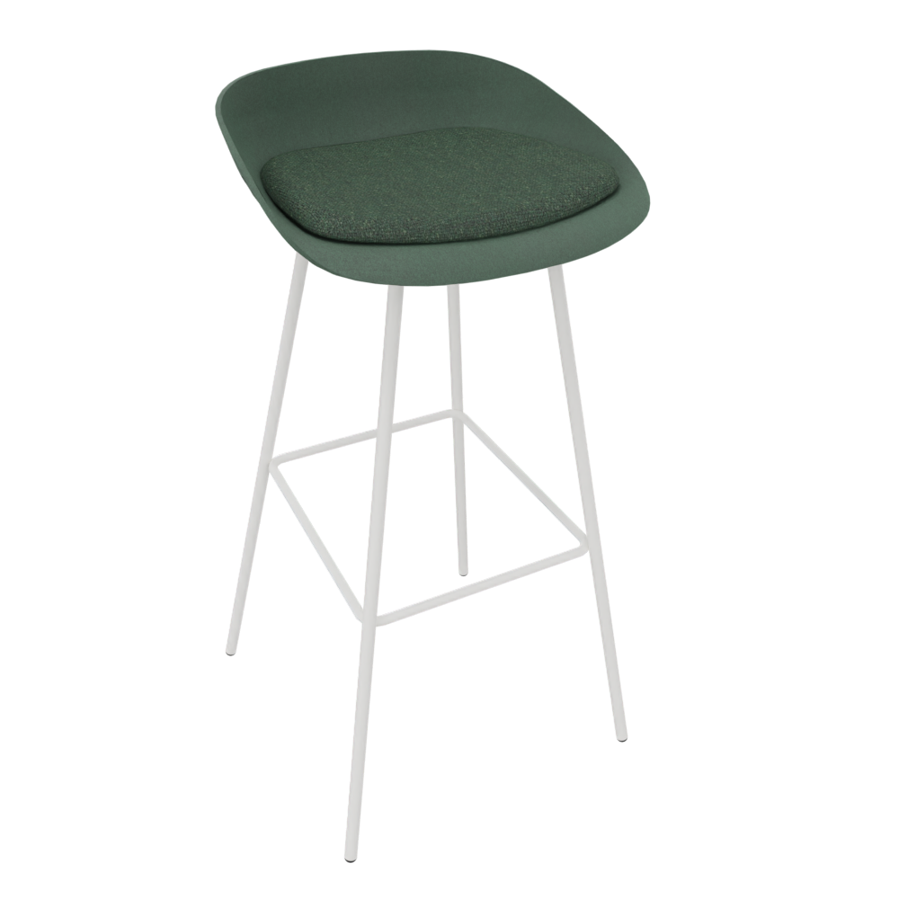 Pine Dark Green Veeda Metal Stool