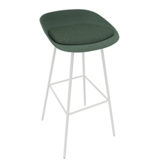 Pine Dark Green Veeda Metal Stool