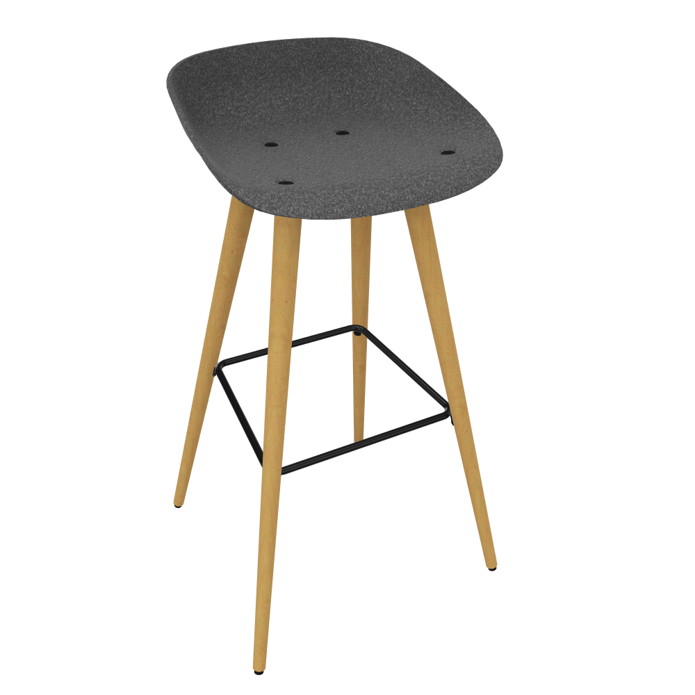 Anthracite Grey Veeda Wooden Stool