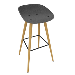 Anthracite Grey Veeda Wooden Stool