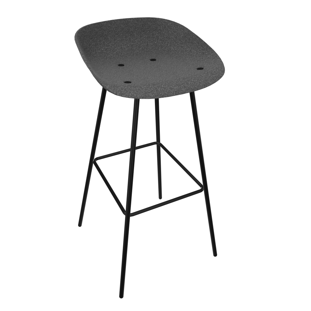 Anthracite Grey Veeda Metal Stool