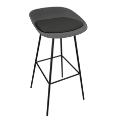 Anthracite Grey Veeda Metal Stool