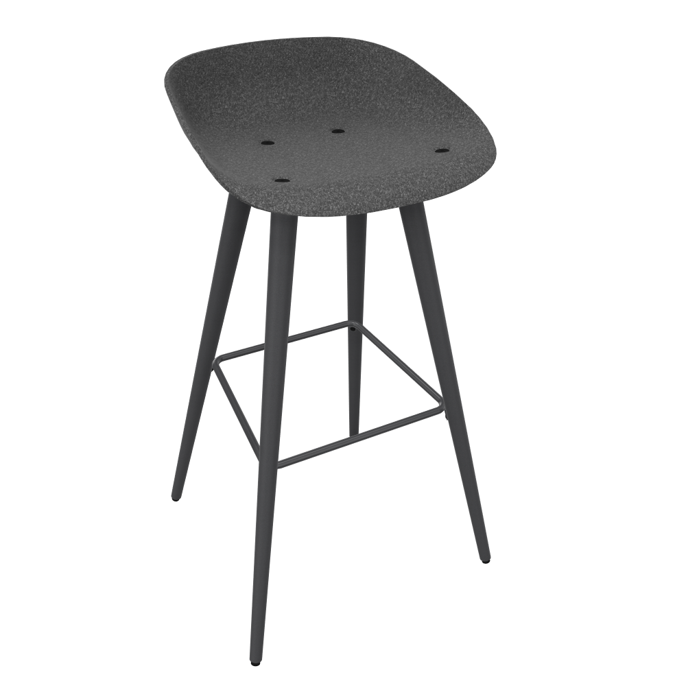 Anthracite Grey Veeda Wooden Stool