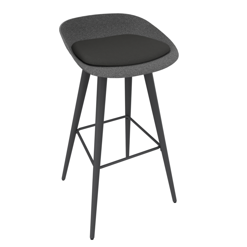 Anthracite Grey Veeda Wooden Stool