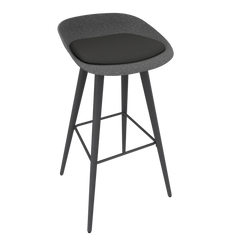 Anthracite Grey Veeda Wooden Stool