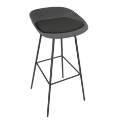 Anthracite Grey Veeda Metal Stool