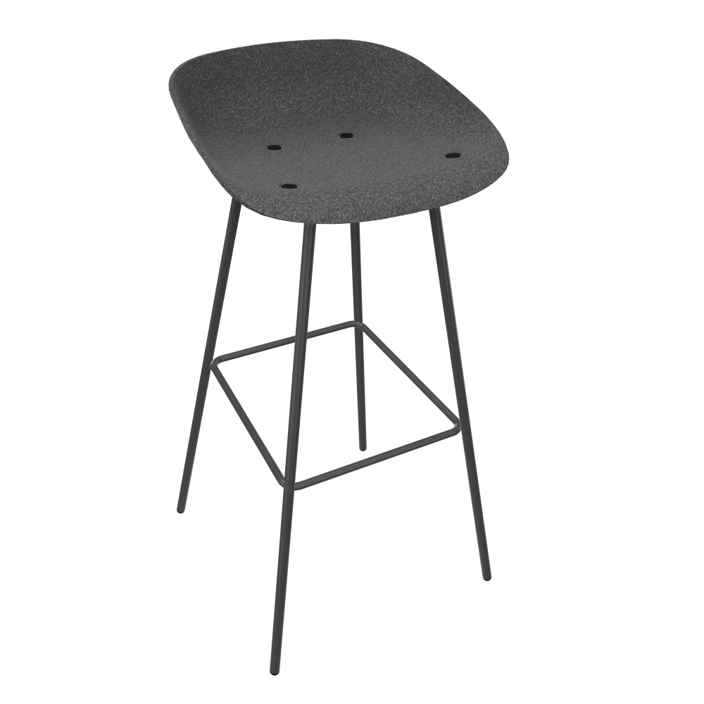 Anthracite Grey Veeda Metal Stool