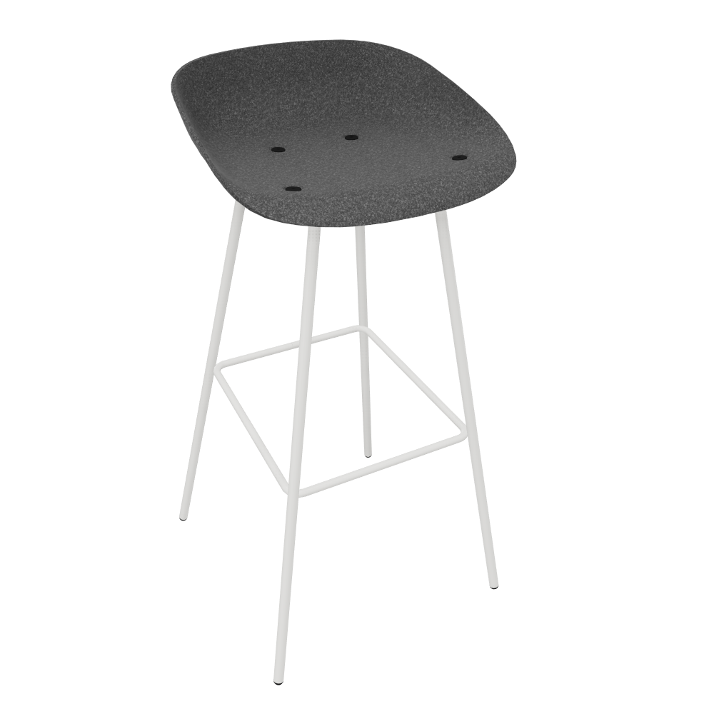 Anthracite Grey Veeda Metal Stool