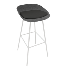 Anthracite Grey Veeda Metal Stool