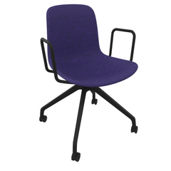 Deep Violet Blue Fluxee Upholstered Task Armchair