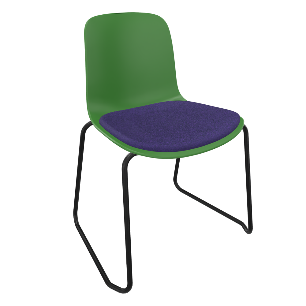 Green Fluxee Sled Base Chair