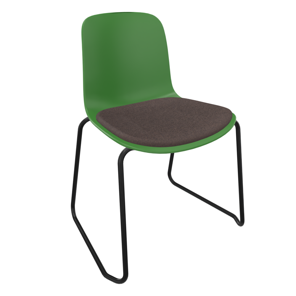 Green Fluxee Sled Base Chair