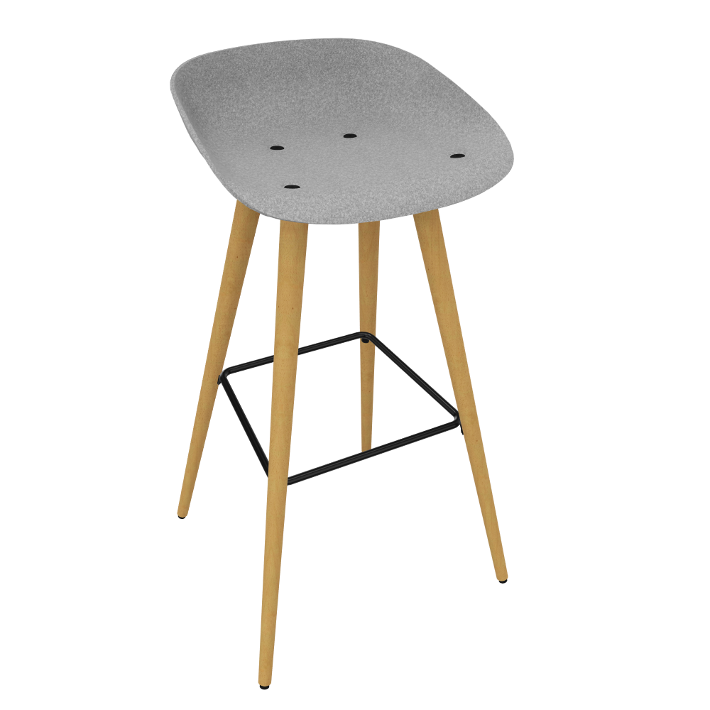 Light Grey Veeda Wooden Stool