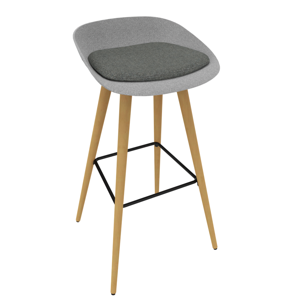 Light Grey Veeda Wooden Stool