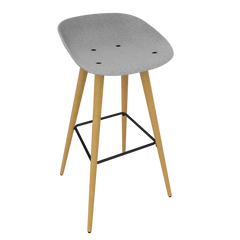 Light Grey Veeda Wooden Stool