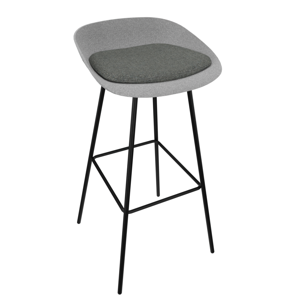 Light Grey Veeda Metal Stool