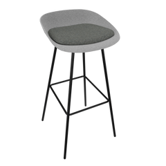 Light Grey Veeda Metal Stool