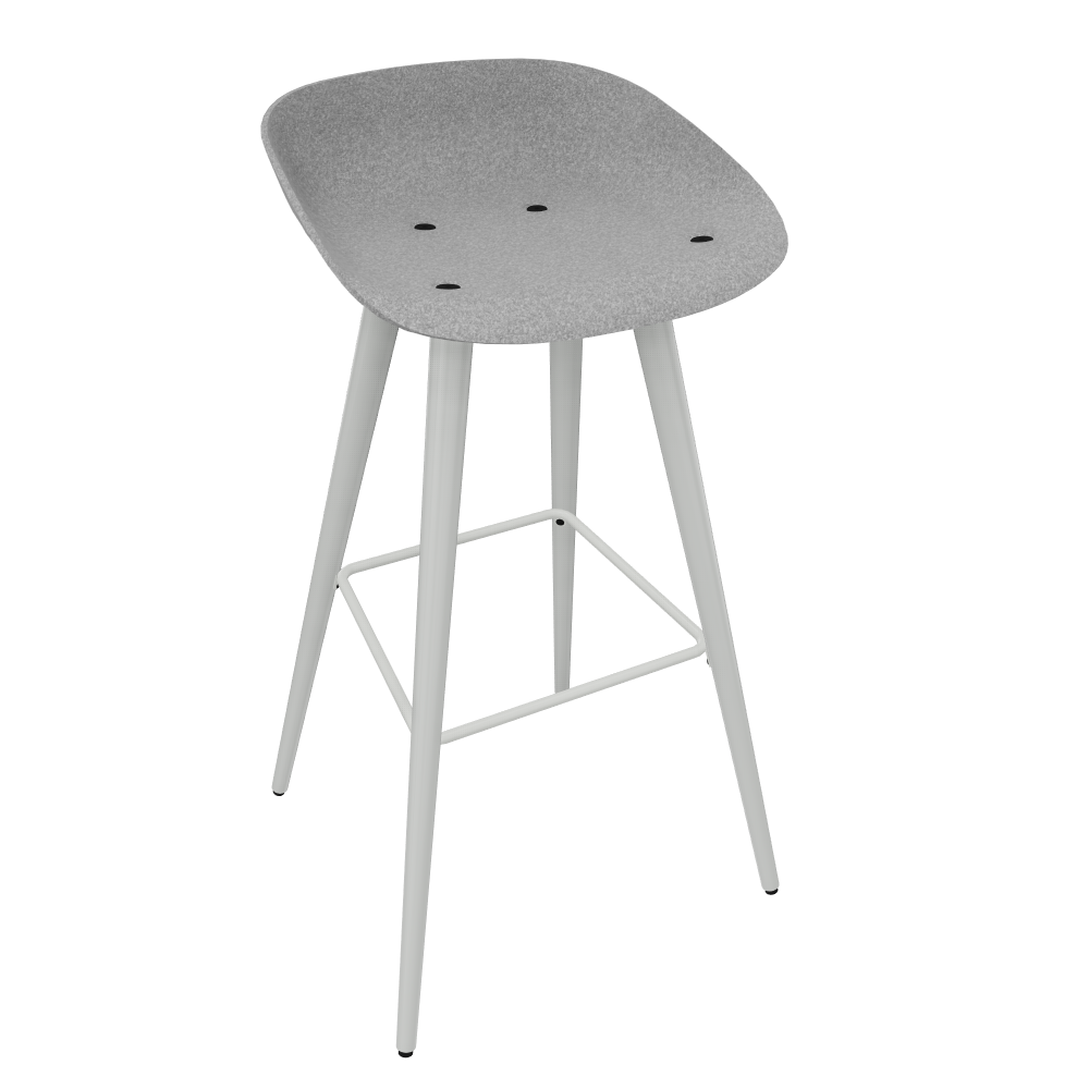 Light Grey Veeda Wooden Stool