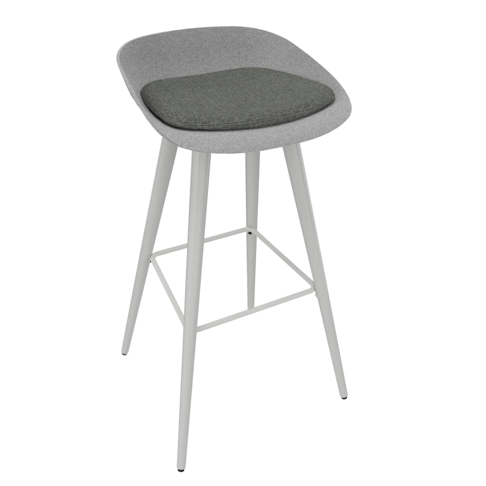 Light Grey Veeda Wooden Stool