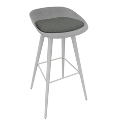 Light Grey Veeda Wooden Stool