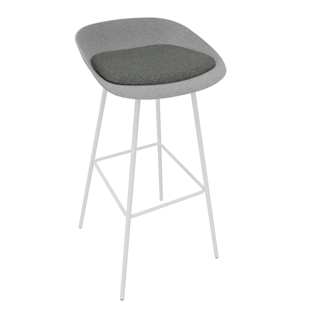 Light Grey Veeda Metal Stool