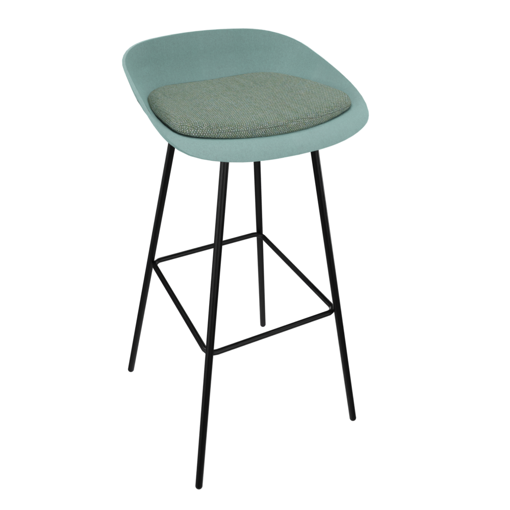 Pastel Turquoise Veeda Metal Stool