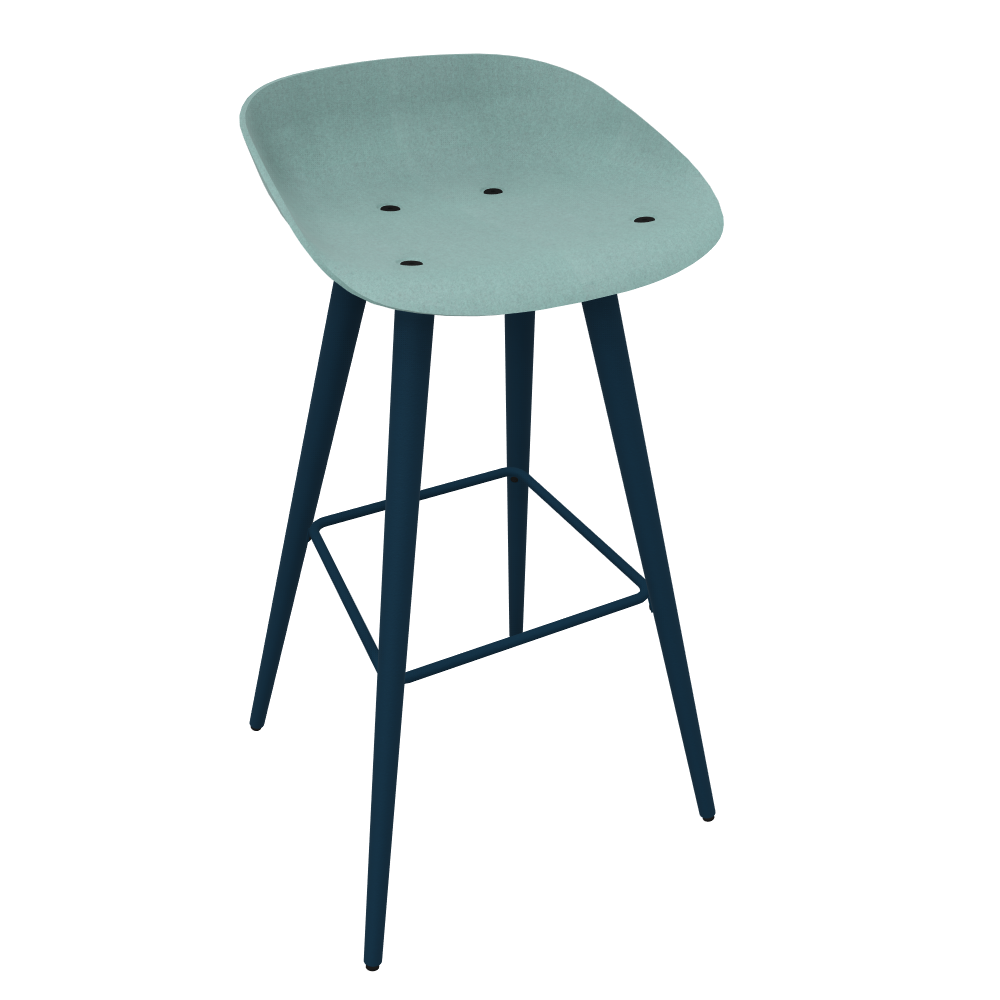 Pastel Turquoise Veeda Wooden Stool